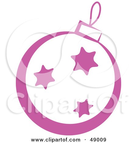 Royalty-Free (RF) Clipart Illustration of a Pink Bauble Ornament by Prawny