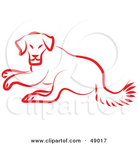 Royalty-Free (RF) Clipart Illustration of a Red Dog by Prawny