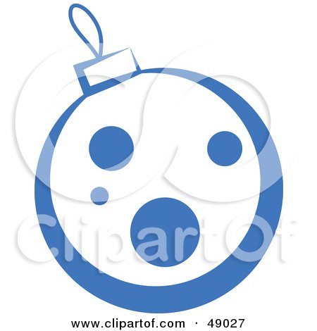 Royalty-Free (RF) Clipart Illustration of a Blue Bauble Ornament by Prawny