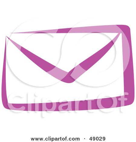 Royalty-Free (RF) Clipart Illustration of a Purple Envelope by Prawny