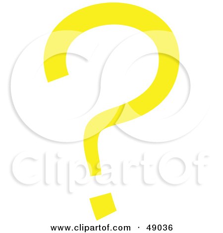 Royalty-Free (RF) Clipart Illustration of a Yellow Question Mark by Prawny