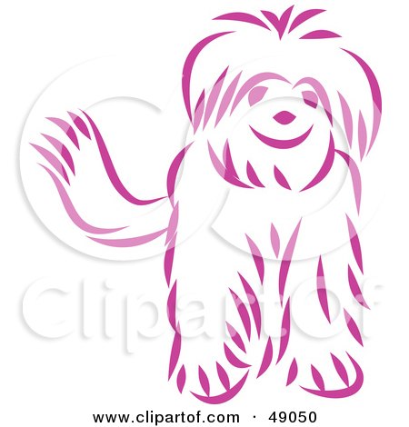 Royalty-Free (RF) Clipart Illustration of a Purple Dog by Prawny