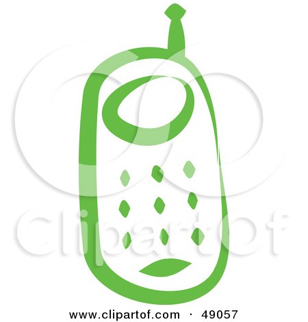 Royalty-Free (RF) Clipart Illustration of a Green Cell Phone by Prawny