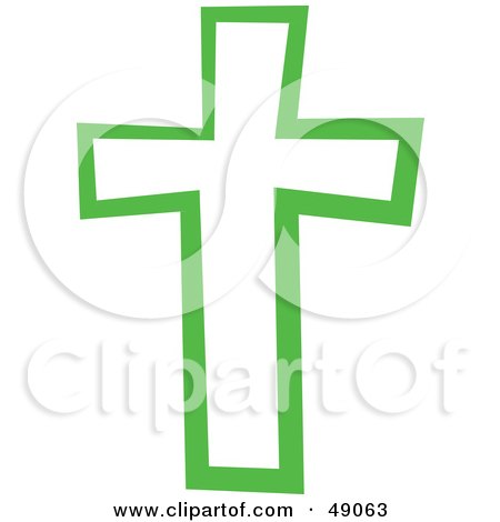 Royalty-Free (RF) Clipart Illustration of a Green Cross by Prawny