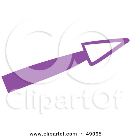 Royalty-Free (RF) Clipart Illustration of a Purple Arrow by Prawny