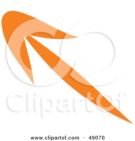 Royalty-Free (RF) Clipart Illustration of an Orange Arrow by Prawny