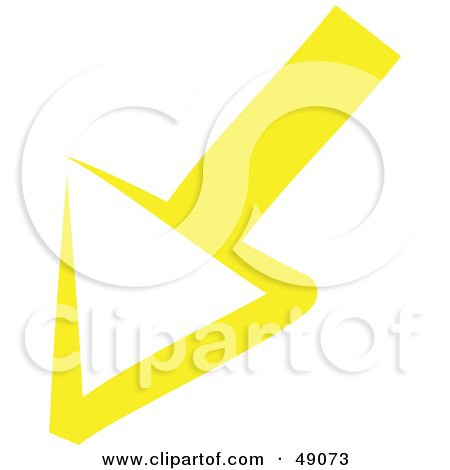 Royalty-Free (RF) Clipart Illustration of a Yellow Arrow by Prawny