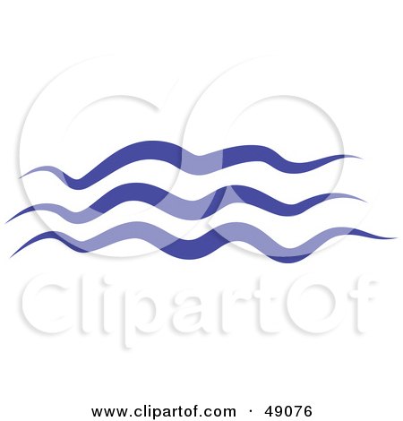 Royalty-Free (RF) Clipart Illustration of Blue Water Waves by Prawny