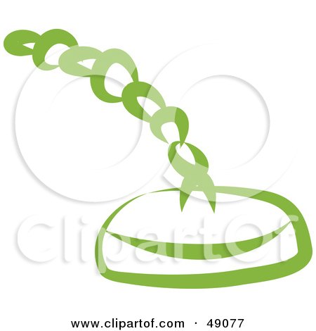 Royalty-Free (RF) Clipart Illustration of a Green Drain Plug by Prawny