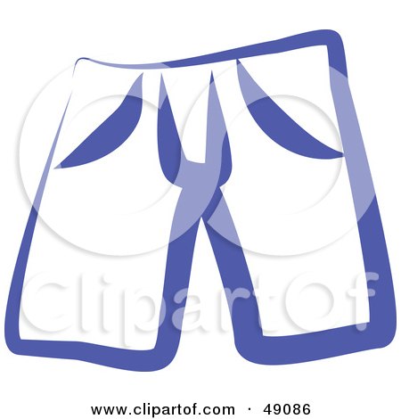 Royalty-Free (RF) Clipart Illustration of Blue Shorts by Prawny