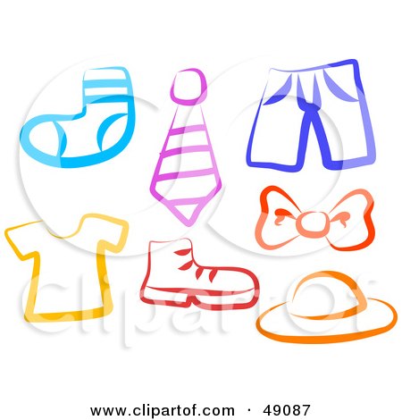 Royalty-Free (RF) Clipart Illustration of a Digital Collage Of Apparel And Accessories by Prawny