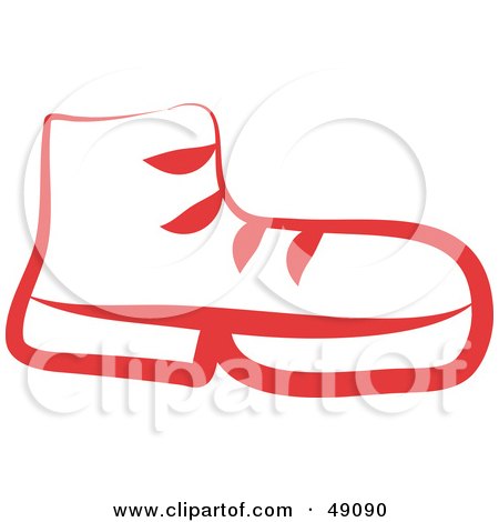 Royalty-Free (RF) Clipart Illustration of a Red Boot by Prawny