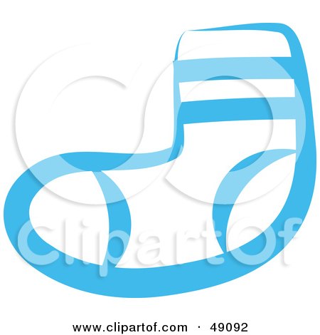 Royalty-Free (RF) Clipart Illustration of a Blue Sock by Prawny