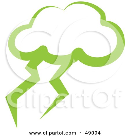 Royalty-Free (RF) Clipart Illustration of a Green Storm Cloud by Prawny
