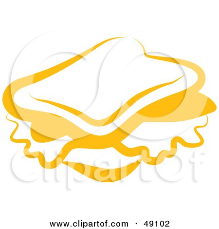 Royalty-Free (RF) Clipart Illustration of a Yellow Sandwich by Prawny