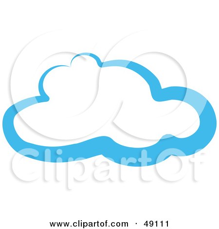 Royalty-Free (RF) Clipart Illustration of a Blue Cloud by Prawny