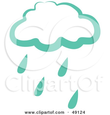 Royalty-Free (RF) Clipart Illustration of a Green Rain Cloud by Prawny