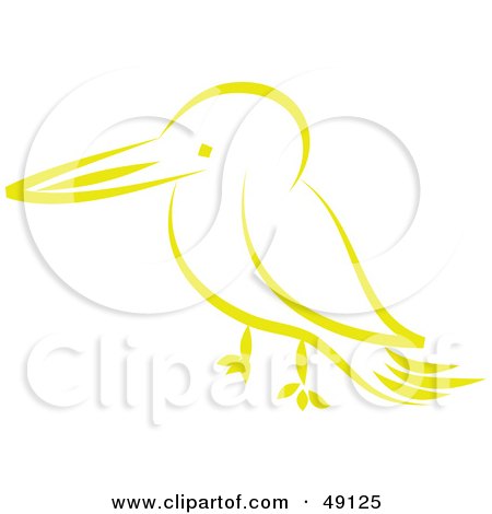 Royalty-Free (RF) Clipart Illustration of a Yellow Bird by Prawny