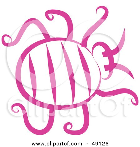 Royalty-Free (RF) Clipart Illustration of a Pink Beetle by Prawny