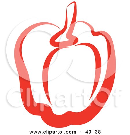 Royalty-Free (RF) Clipart Illustration of a Red Bell Pepper by Prawny