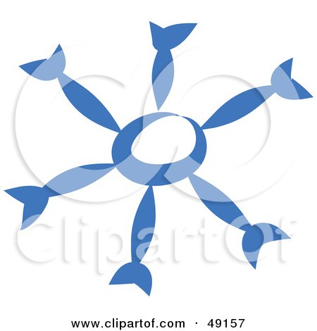 Royalty-Free (RF) Clipart Illustration of a Blue Snowflake by Prawny