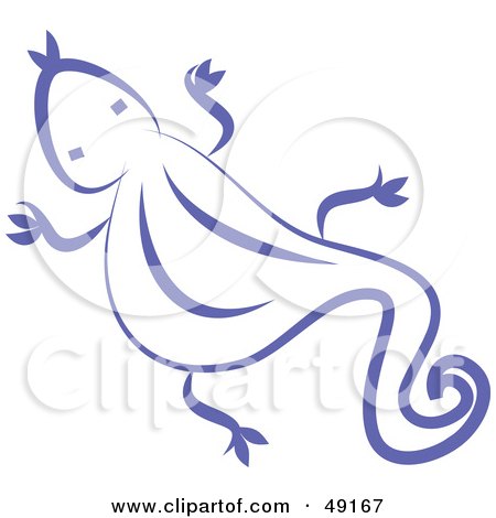 Royalty-Free (RF) Clipart Illustration of a Purple Lizard by Prawny