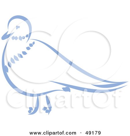 Royalty-Free (RF) Clipart Illustration of a Blue Pigeon by Prawny