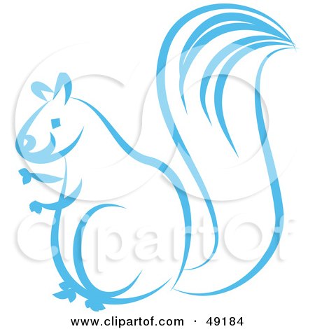 Royalty-Free (RF) Clipart Illustration of a Blue Squirrel by Prawny