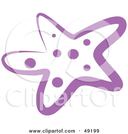 Royalty-Free (RF) Clipart Illustration of a Spotted Purple Starfish by Prawny