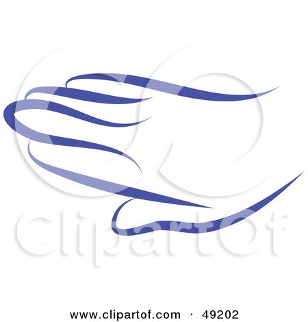 Royalty-Free (RF) Clipart Illustration of a Massaging Blue Hand by Prawny