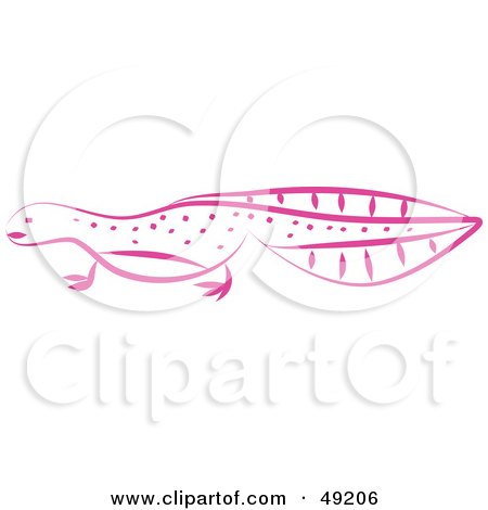 Royalty-Free (RF) Clipart Illustration of a Pink Salamander by Prawny