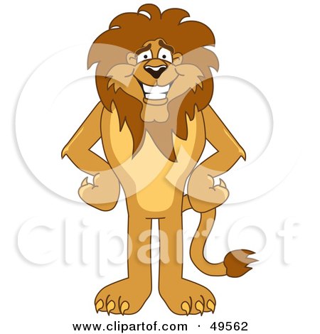 Royalty-Free (RF) Clipart Illustration of a Lion Character Mascot by Mascot Junction