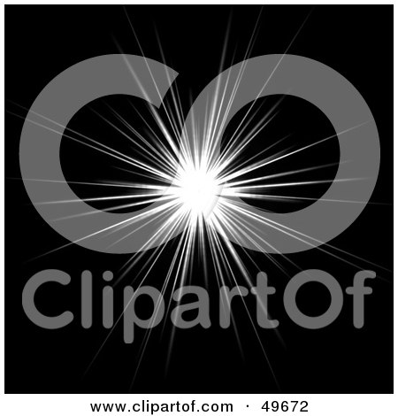 Royalty-Free (RF) Clipart Illustration of a Bursting White Star In The Blackness Of Space by Arena Creative