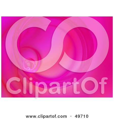 Royalty-Free (RF) Clipart Illustration of a Bright Pink Spiraling Fractal Background by Arena Creative