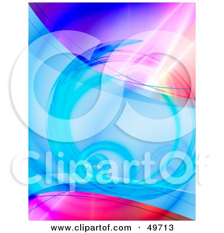 Royalty-Free (RF) Clipart Illustration of a Colorful Background Of Blues And Pinks With Tunnels by Arena Creative