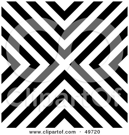 Royalty-Free (RF) Clipart Illustration of a Black and White Line Background Forming an X by Arena Creative
