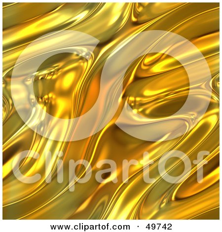 Royalty-Free (RF) Clipart Illustration of a Luxurious Molten Gold Texture Background by Arena Creative