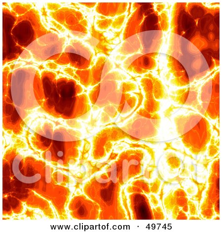 Royalty-Free (RF) Clipart Illustration of a Fiery Whips in Lava by Arena Creative