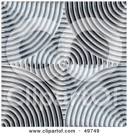 Royalty-Free (RF) Clipart Illustration of a Background of Silver Coils by Arena Creative