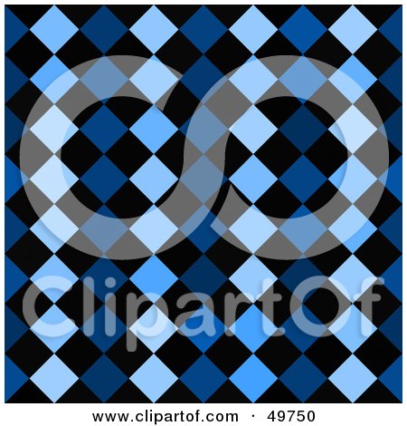 Royalty-Free (RF) Clipart Illustration of a Blue Diamond Row Background by Arena Creative
