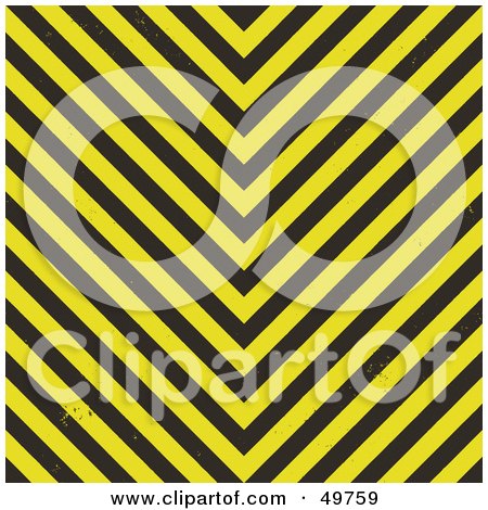 Royalty-Free (RF) Clipart Illustration of a Bright Yellow And Black Hazard Stripes Background by Arena Creative