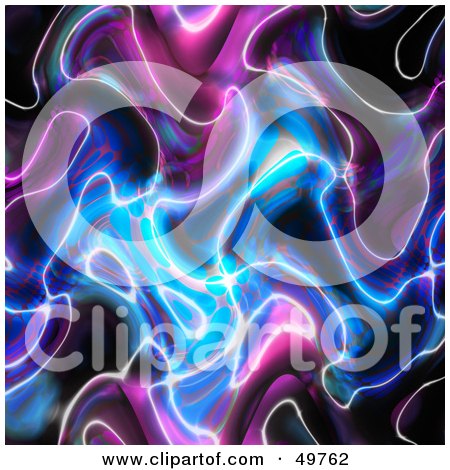 Royalty-Free (RF) Clipart Illustration of a Background Of Purple And Blue Rippling Plasma by Arena Creative