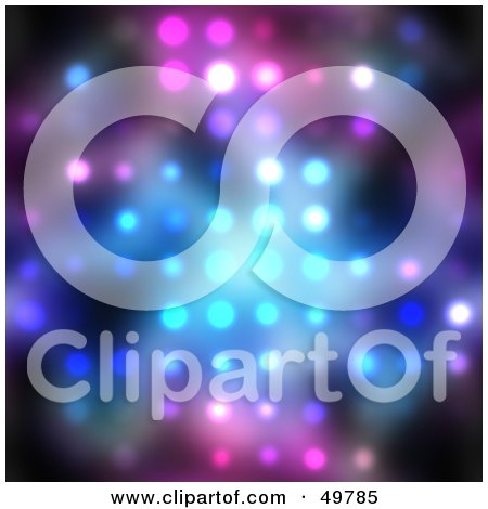 Royalty-Free (RF) Clipart Illustration of Blurred Purple And Blue Lights Shining Through Holes by Arena Creative
