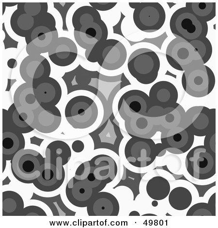 Royalty-Free (RF) Clipart Illustration of a Funky Gray and White Circle Background by Arena Creative