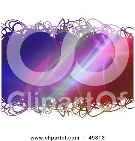 Royalty-Free (RF) Clipart Illustration of a Scribbled Fractal Text Box on White by Arena Creative