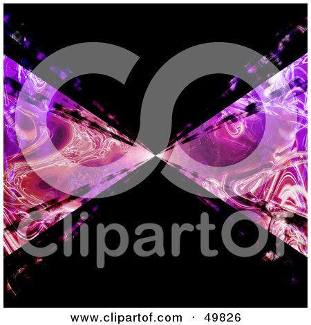 Royalty-Free (RF) Clipart Illustration of a Pink and Purpel Plasma Vortex on Black by Arena Creative