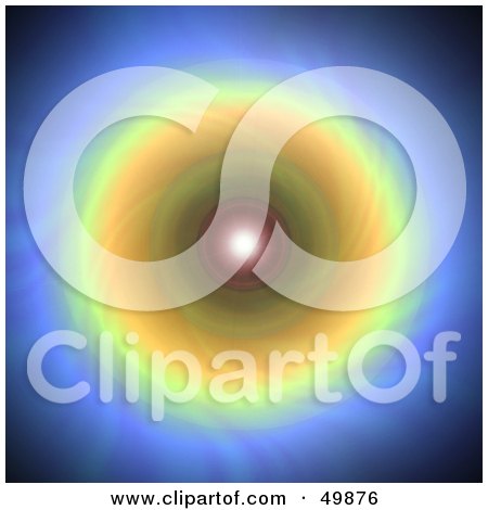 Royalty-Free (RF) Clipart Illustration of a Spiraling Colorful Tunnel With Bright Light In The Distance by Arena Creative