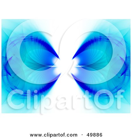 Royalty-Free (RF) Clipart Illustration of a Dual Blue Fractal Background by Arena Creative