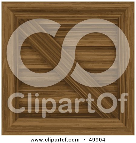 Royalty-Free (RF) Clipart Illustration of a Secured Wooden Cargo Crate by Arena Creative