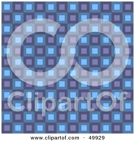 Royalty-Free (RF) Clipart Illustration of a Retro Purple And Blue Square Patterned Background by Arena Creative